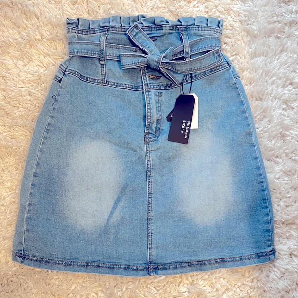 High Waist Denim Skirt 🖤